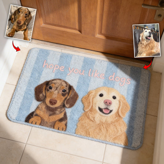 Espérons que vous aimez les chiens - Tapis tufté antidérapant personnalisé