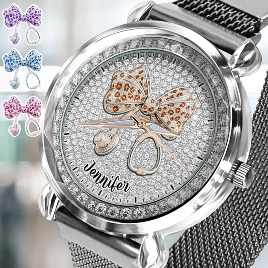 Nurse Life - Montre-bracelet personnalisée pour infirmières 