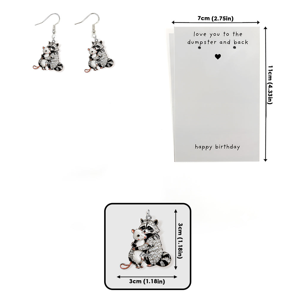 Happy Birthday - Personalized Birthday Earrings With Card