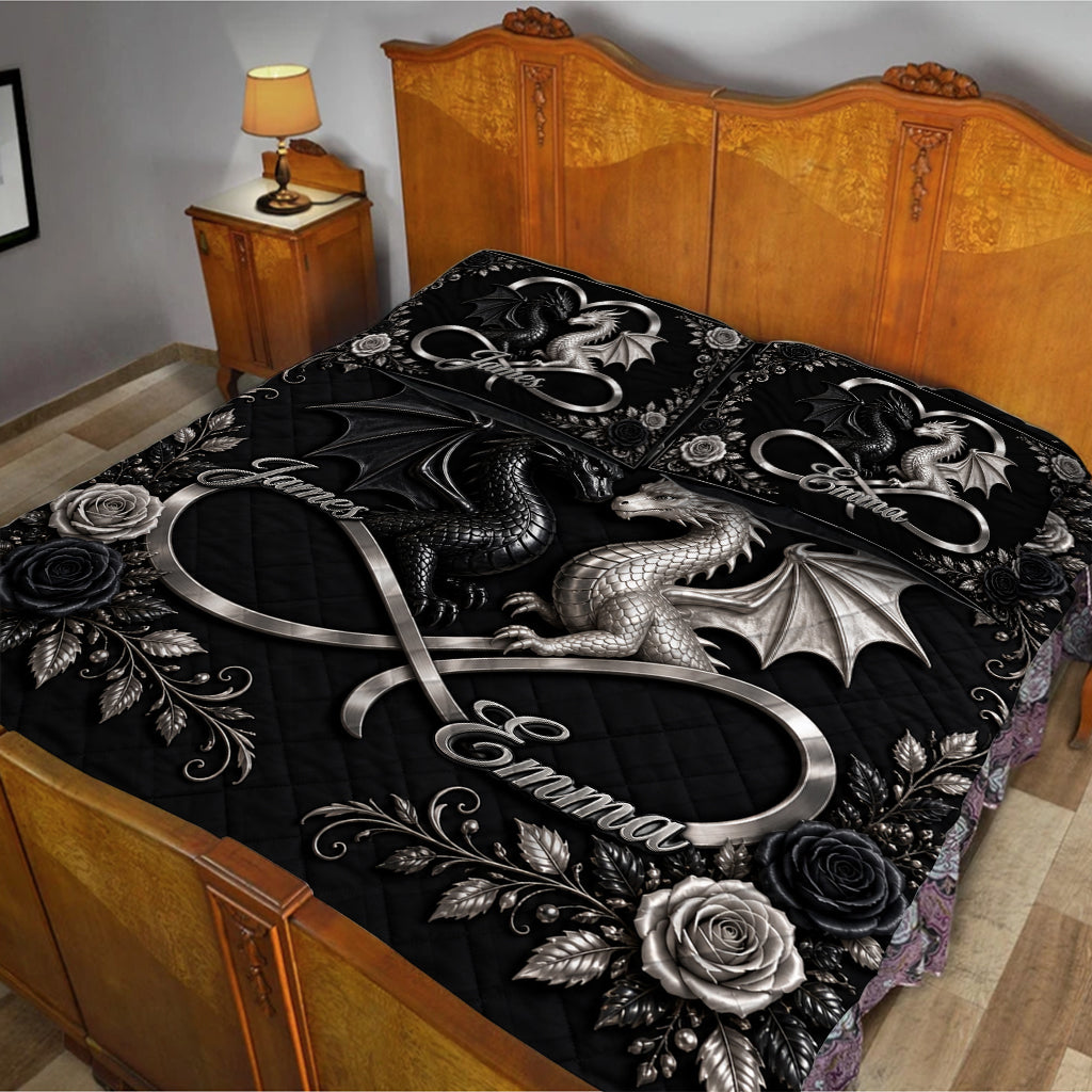 You & Me We Got This - Personalized Dragon Quilt Set