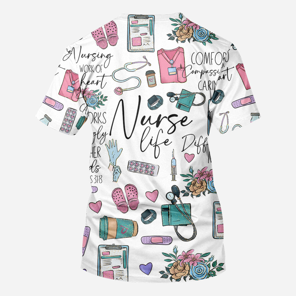 Le métier d'infirmière est un travail de cœur - T-shirt personnalisé pour infirmière