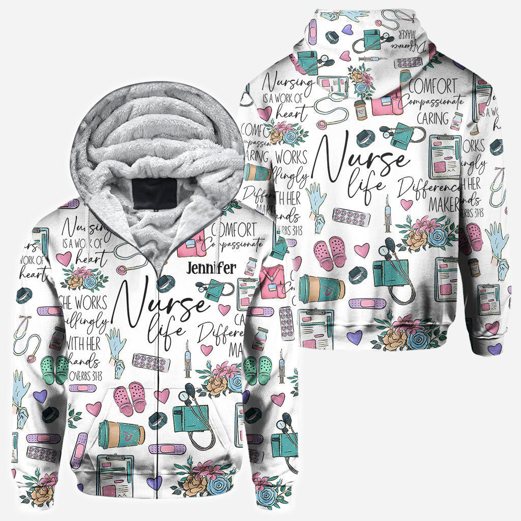 Le métier d'infirmière est un travail de cœur - T-shirt personnalisé pour infirmière