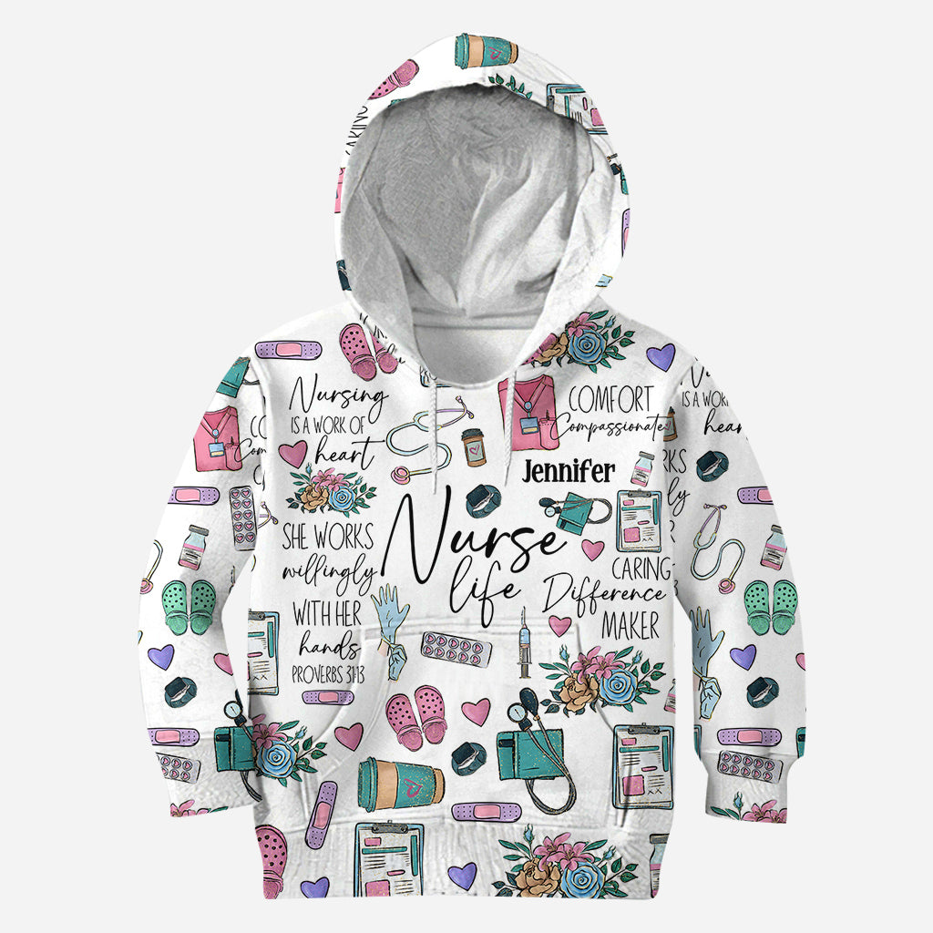 Le métier d'infirmière est un travail de cœur - T-shirt personnalisé pour infirmière