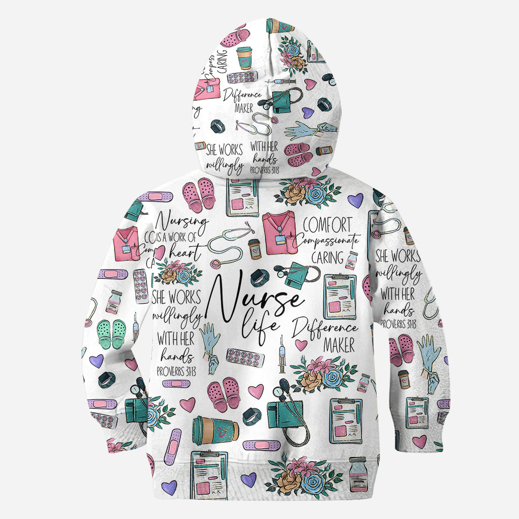 Le métier d'infirmière est un travail de cœur - T-shirt personnalisé pour infirmière