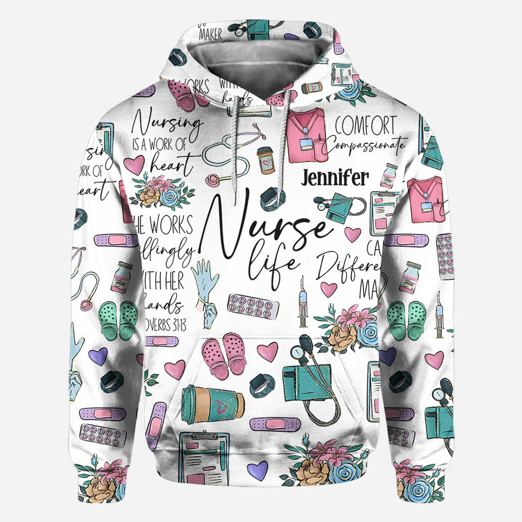 Le métier d'infirmière est un travail de cœur - T-shirt personnalisé pour infirmière