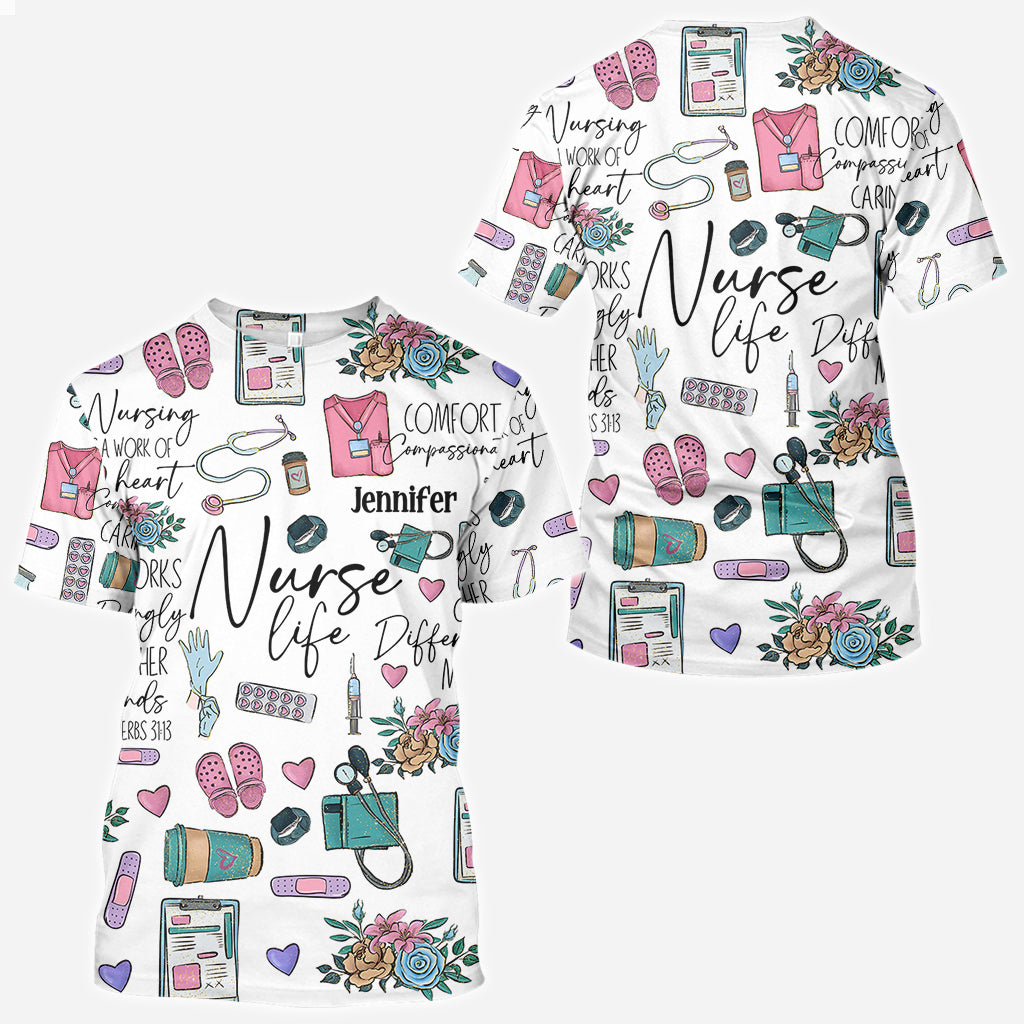 Le métier d'infirmière est un travail de cœur - T-shirt personnalisé pour infirmière