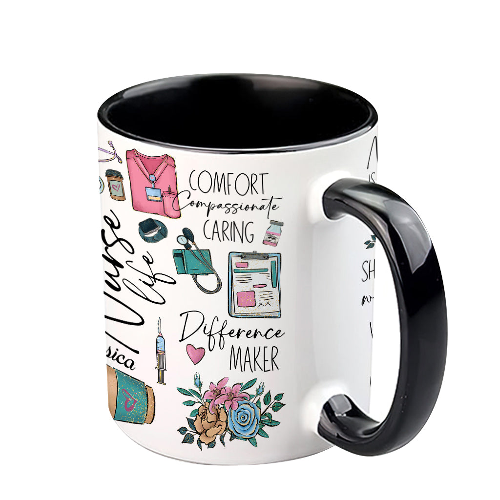 Le métier d'infirmière est un travail de cœur - Mug personnalisé pour infirmière