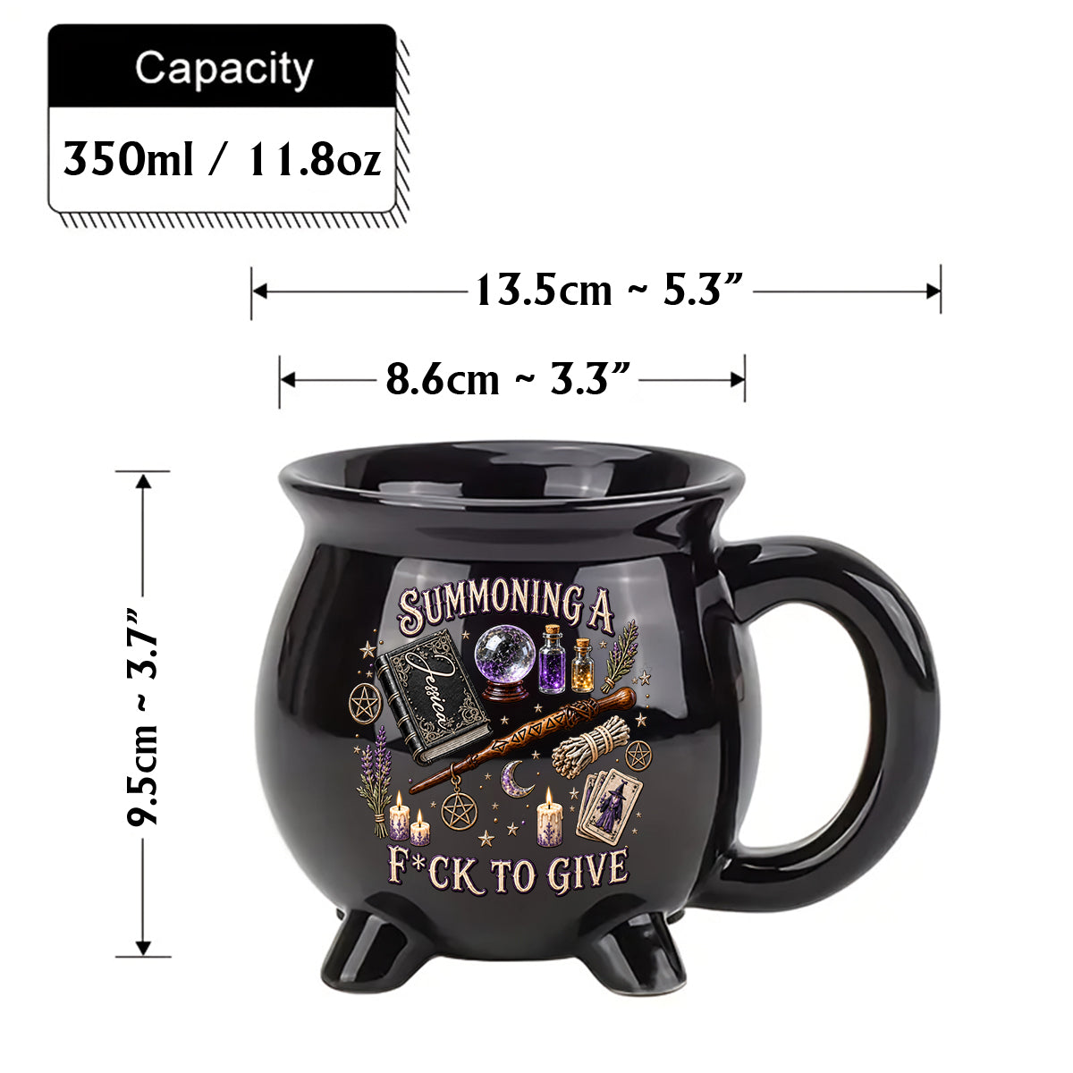 Summoning A Fck To Give - Personalized Witch Cauldron Mug