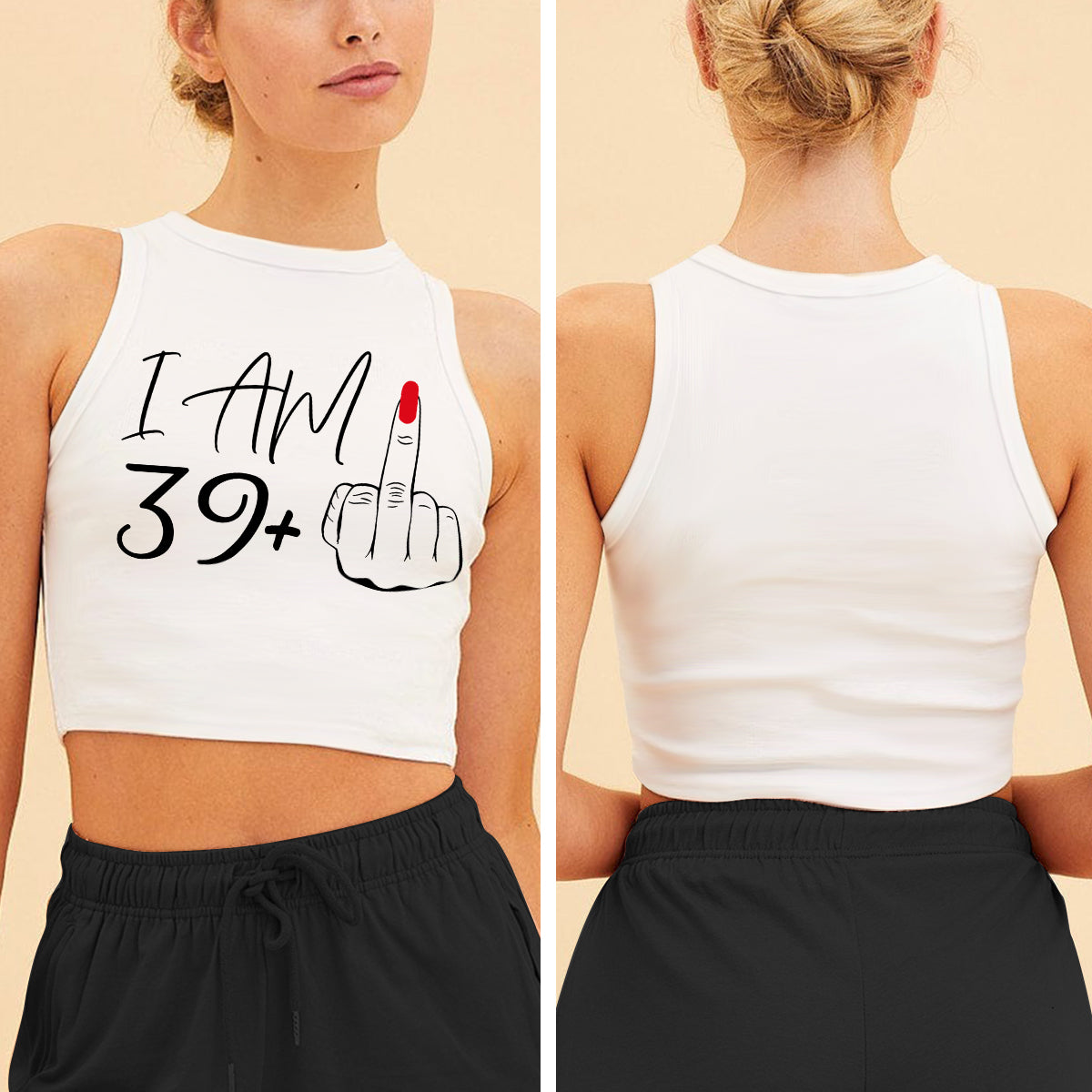 Birthday Gift - Personalized Birthday Crop Tank Top