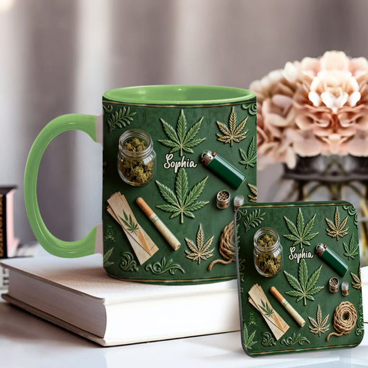 Mug personnalisé Green Magic Leaf - Motif cannabis