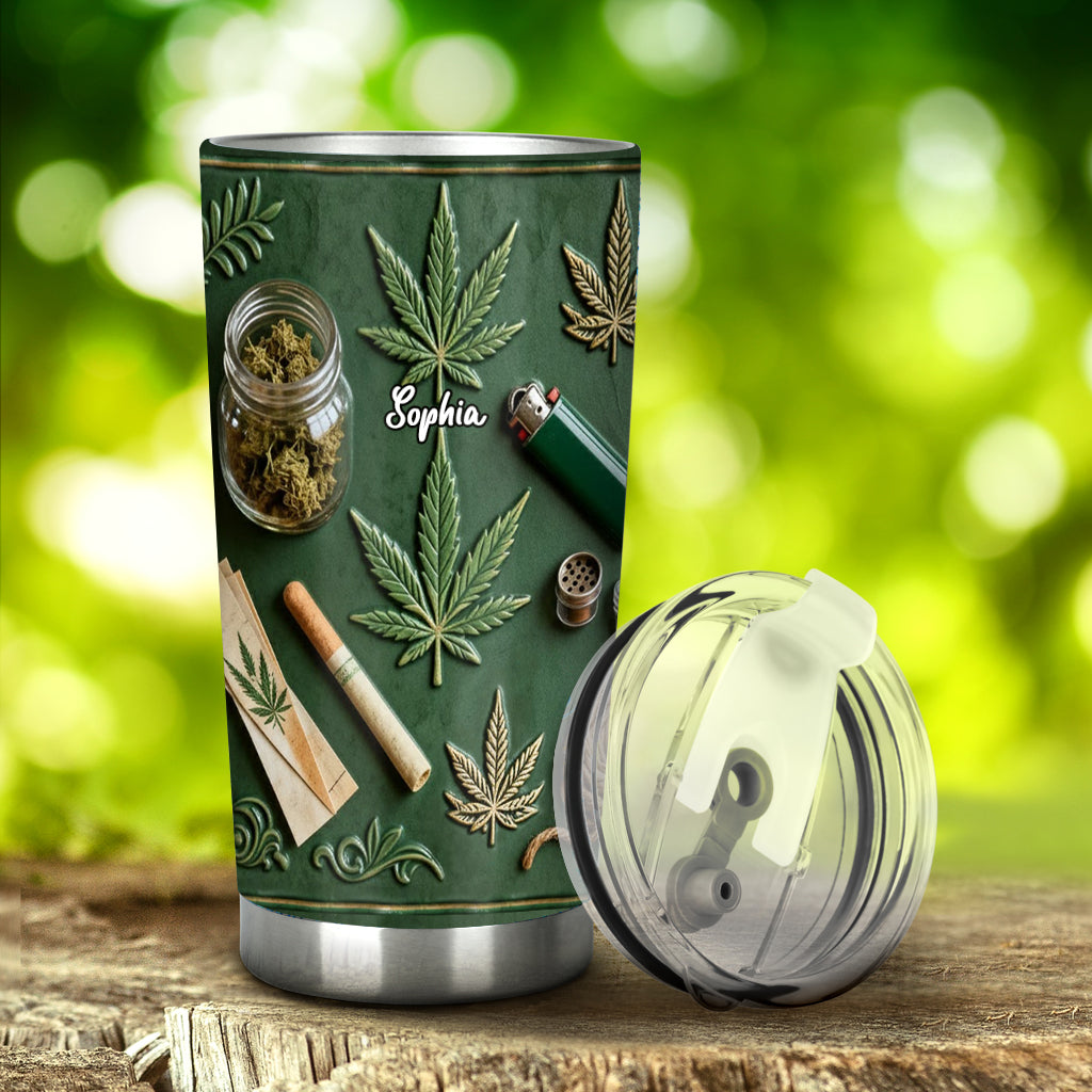 Green Magic Leaf - Personalized Weed Tumbler