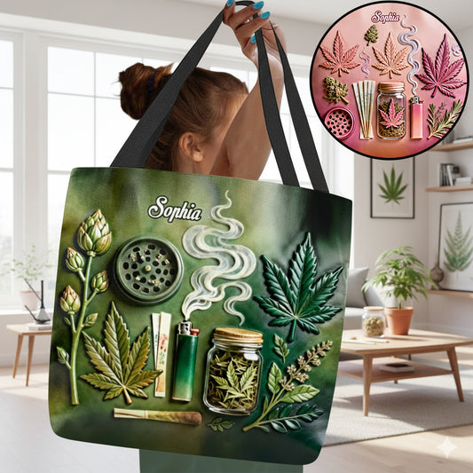 Green Magic Leaf - Personalized Weed Tote Bag