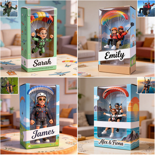 Custom Any Photo - Love Parachute - Personalized Parachute/Paragliding Custom Shaped Acrylic Plaque