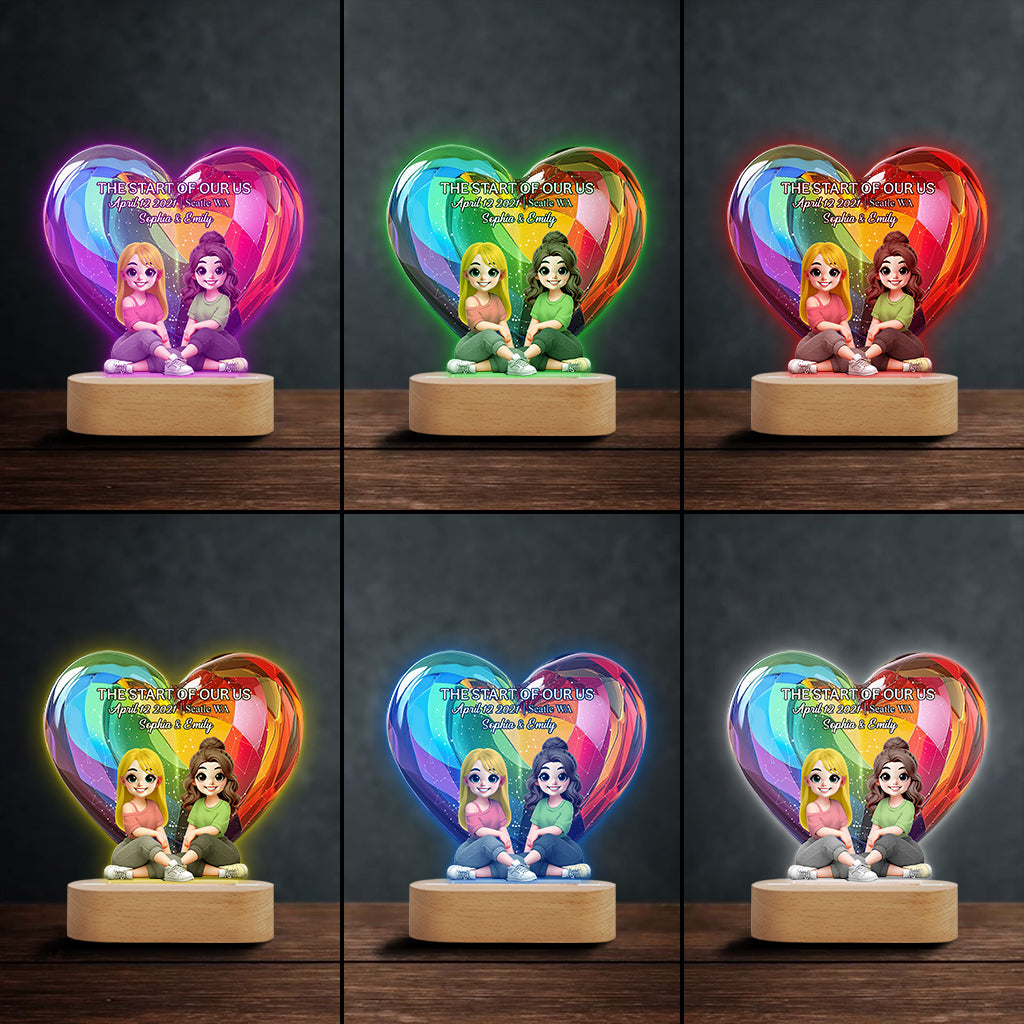 L'amour est l'amour - Plaque lumineuse personnalisée en forme de symbole de soutien LGBT