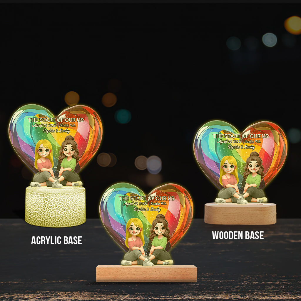 L'amour est l'amour - Plaque lumineuse personnalisée en forme de symbole de soutien LGBT