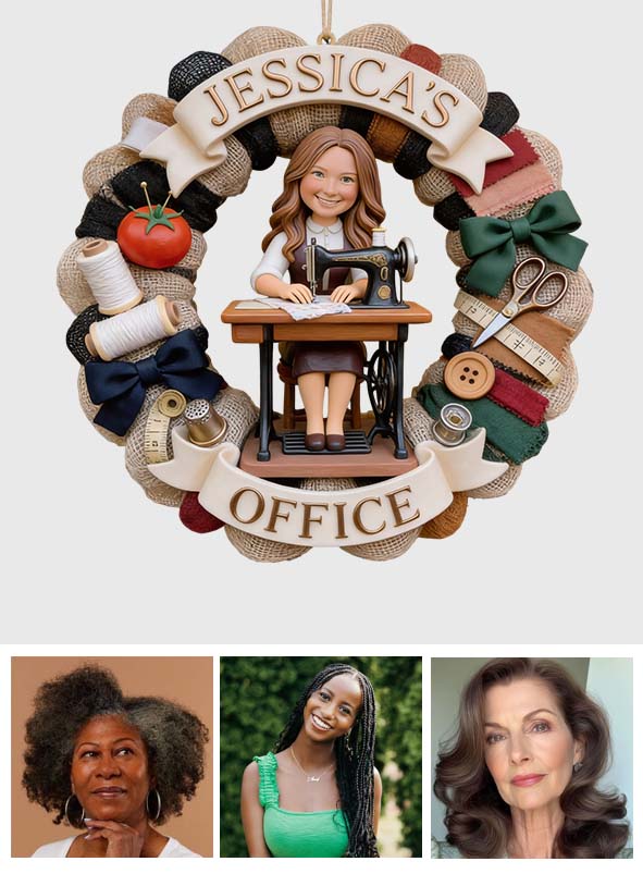 Any Photo Love Sewing - Personalized Sewing Custom Shaped Wood Sign