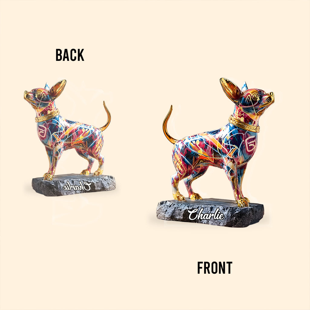 Sculpture de chien vibrante - Plaque acrylique personnalisée en forme de chien