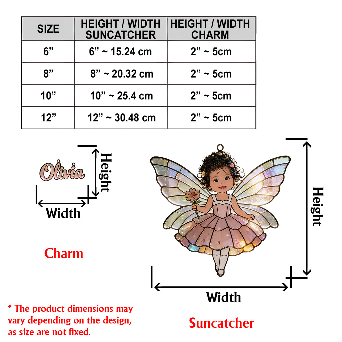 Attrape-Rêves Personnalisé à Partir de Photo - Suncatcher Enfant Suspendu avec Charms