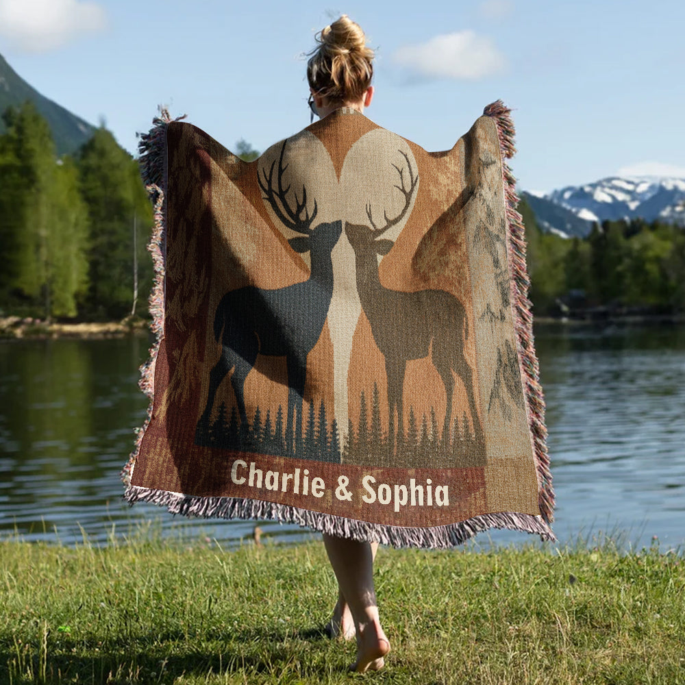 Toi et moi, on gère ! - Couverture tissée personnalisée pour couple