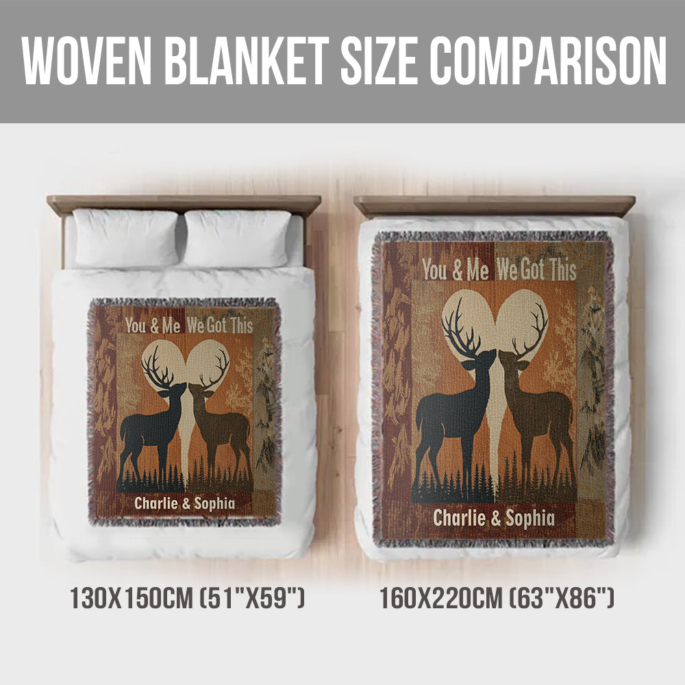 Toi et moi, on gère ! - Couverture tissée personnalisée pour couple