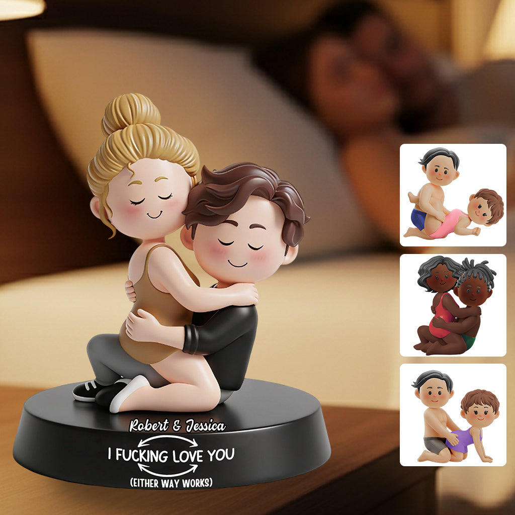 I Love You Either Way Works Funny - Personalized Couple Custom Shaped Acrylic Plaque