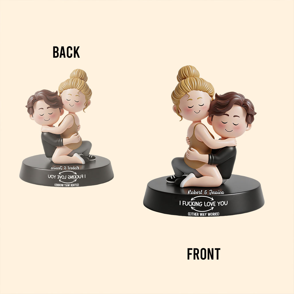 I Love You Either Way Works Funny - Personalized Couple Custom Shaped Acrylic Plaque