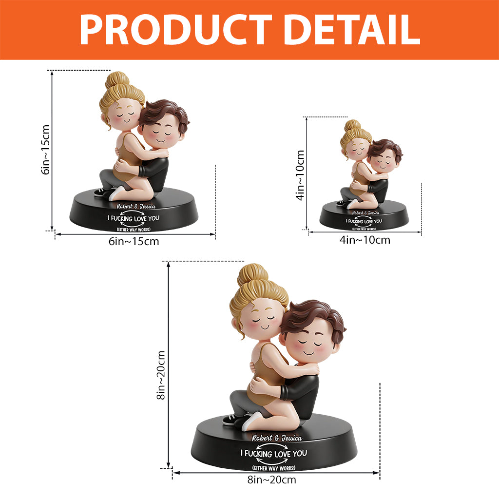 I Love You Either Way Works Funny - Personalized Couple Custom Shaped Acrylic Plaque