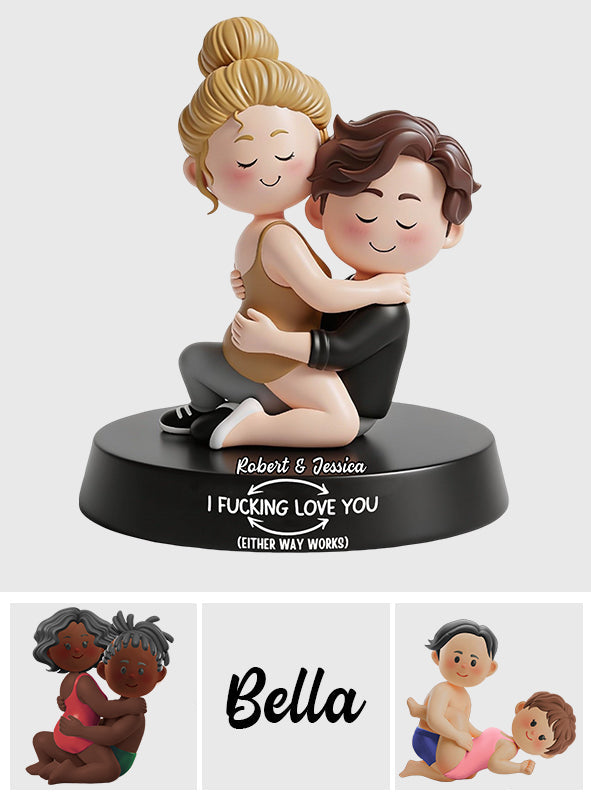 I Love You Either Way Works Funny - Personalized Couple Custom Shaped Acrylic Plaque