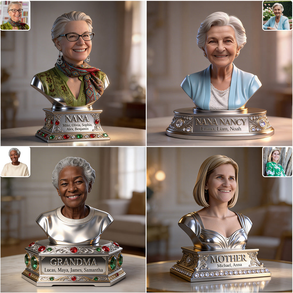 Nana Mother Statue - Personalized Grandma Custom Shaped Acrylic Plaque