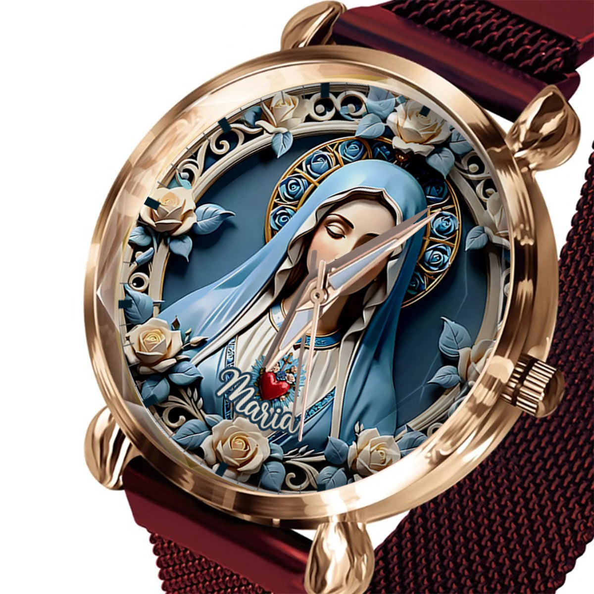 Croire - Montre-bracelet chrétienne personnalisée pour femmes