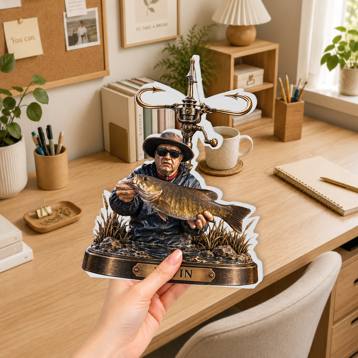 Fishing With Faith - Personalized Fishing 3D Plaque