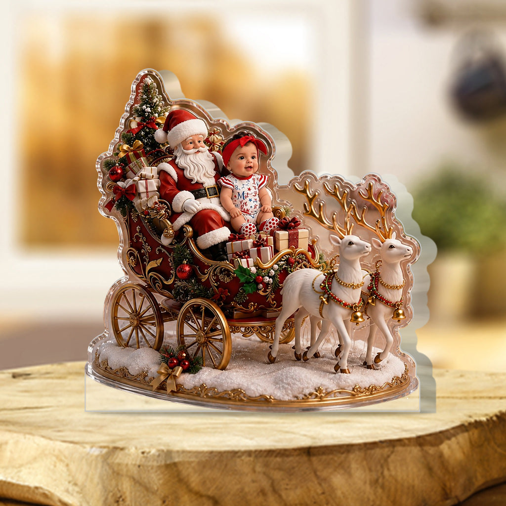 Merry Christmas - Personalized Kid Custom Shaped Acrylic Plaque