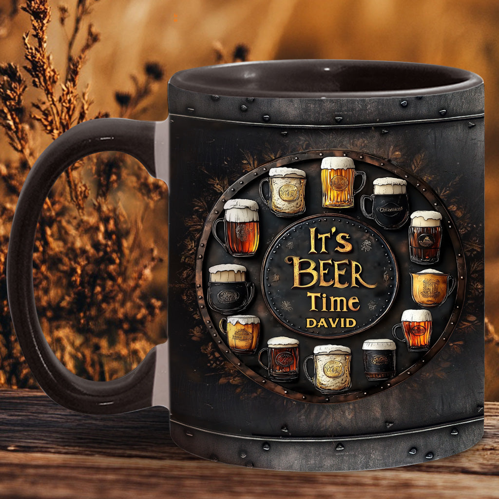 It's Beer Time - Personalized Beer Accent Mug
