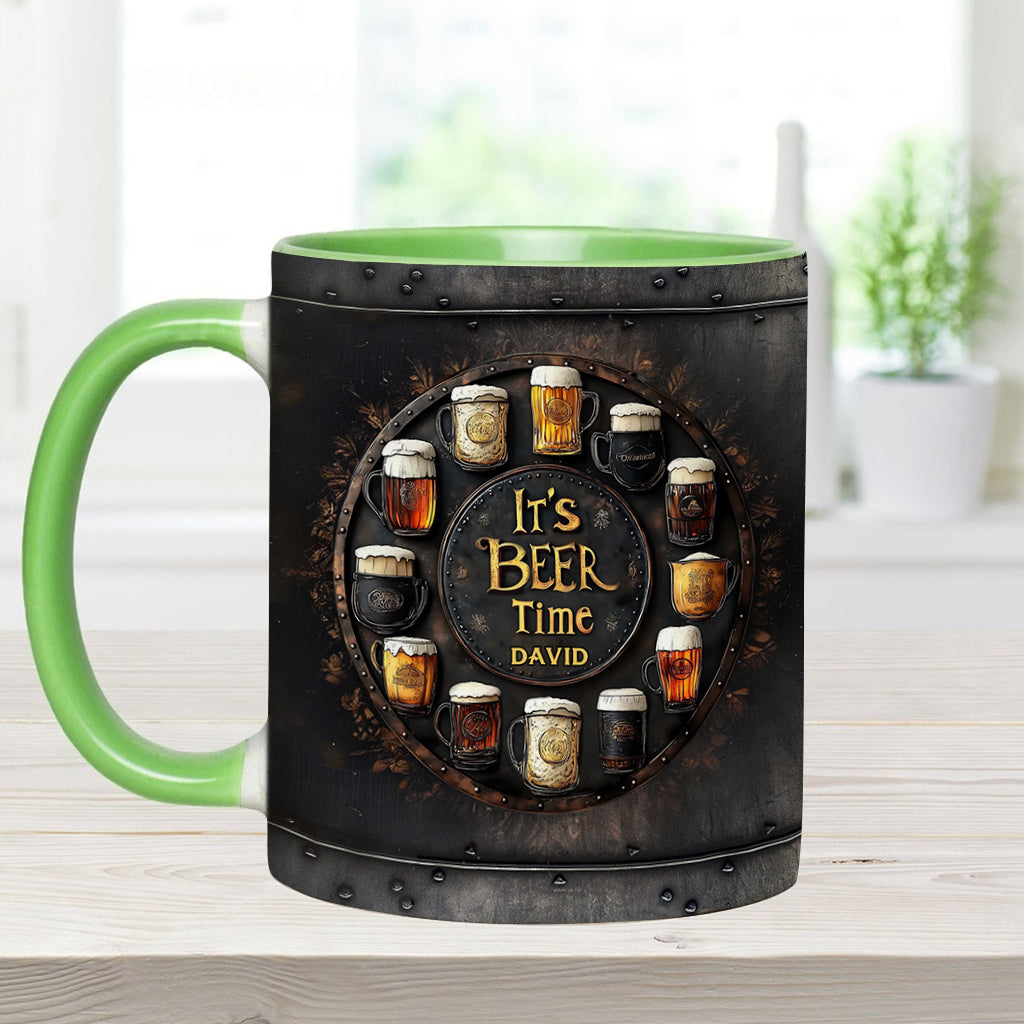 It's Beer Time - Personalized Beer Accent Mug