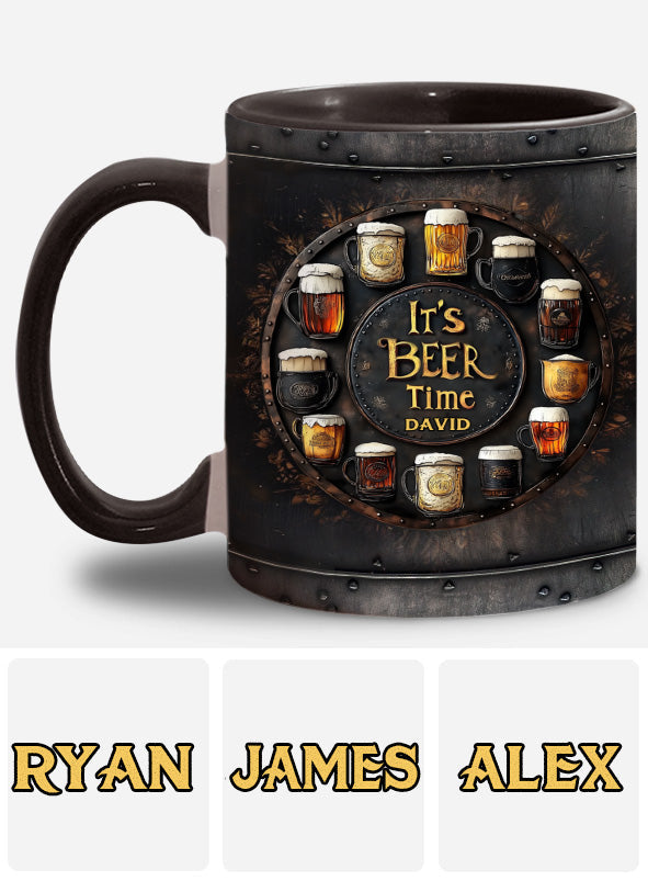 It's Beer Time - Personalized Beer Accent Mug