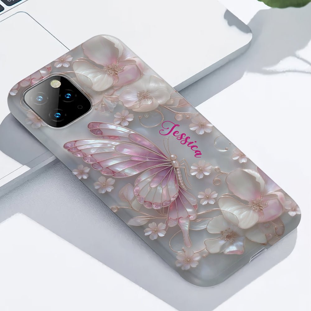 Coque de téléphone personnalisée avec motif papillons « J’adore les papillons »