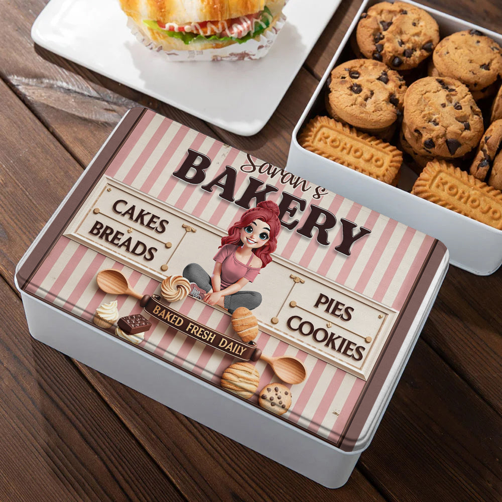 Just A Girl Who Loves Baking - Personalized Baking Biscuit Tin
