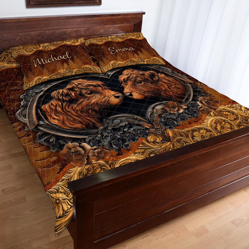 Toi et moi - Ensemble de courtepointe personnalisé pour couple