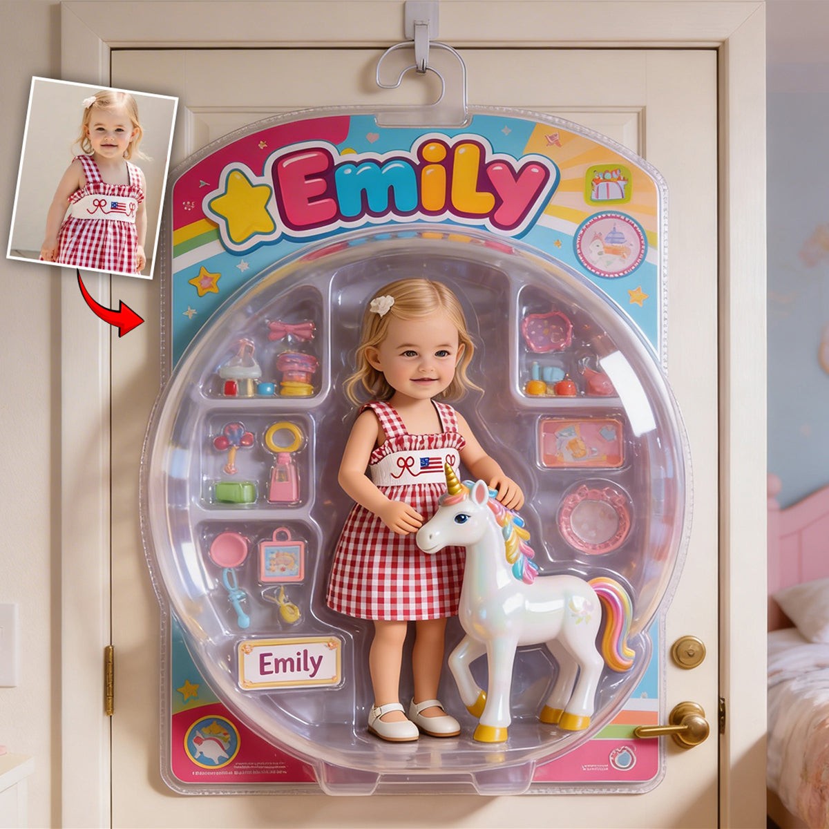 Photo au choix, thème au choix - Cadeaux pour enfants - Veilleuse LED acrylique personnalisée pour enfants