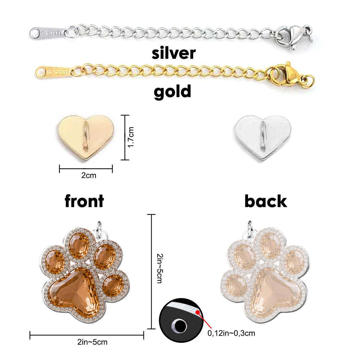 Porte-clés personnalisés pour animaux - Charms suspendus personnalisés