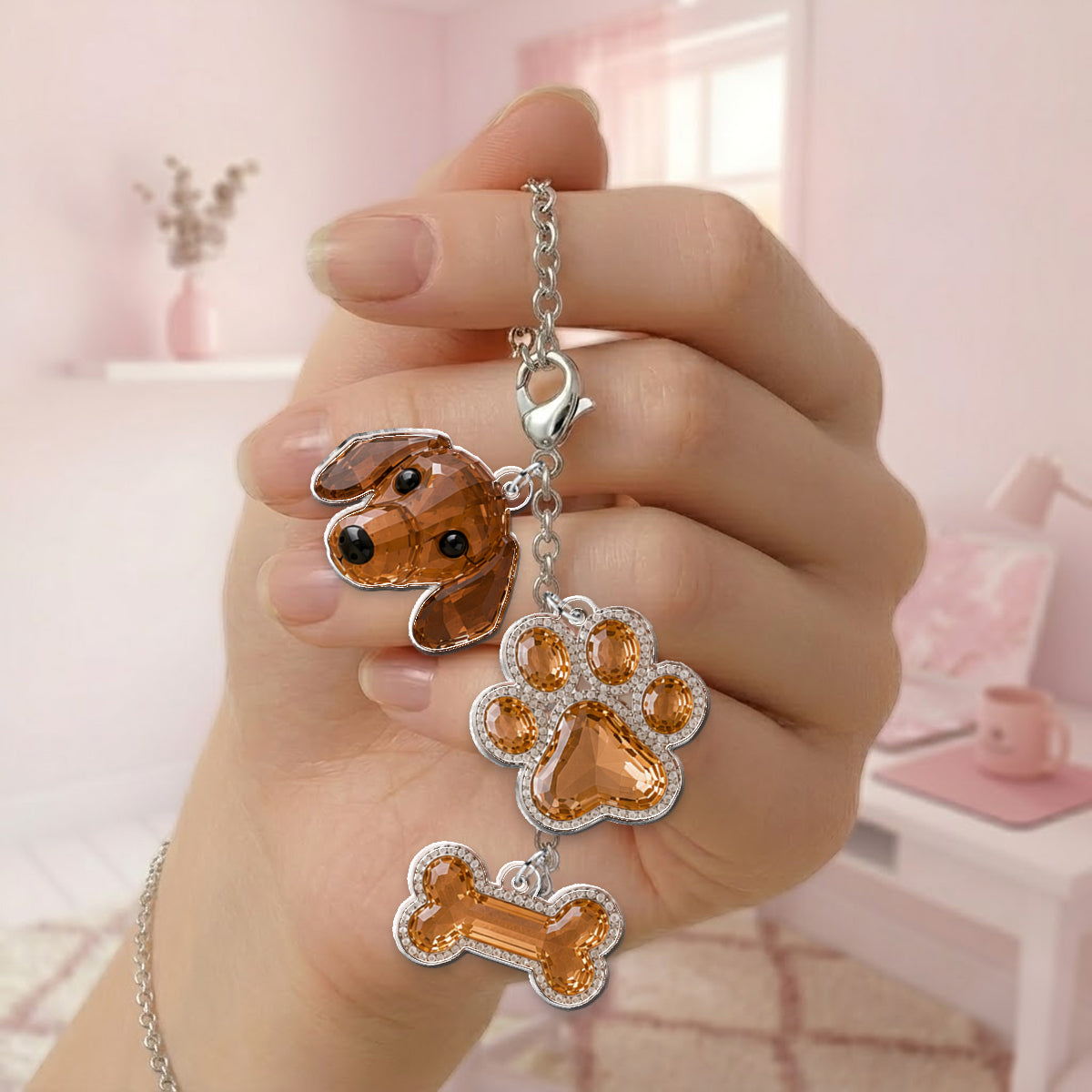 Porte-clés personnalisés pour animaux - Charms suspendus personnalisés