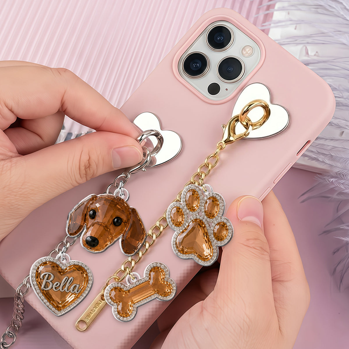 Porte-clés personnalisés pour animaux - Charms suspendus personnalisés