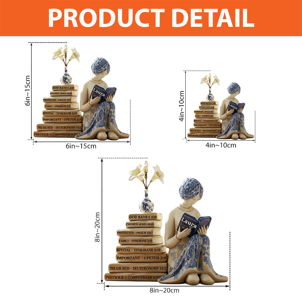 Dieu dit que je suis - Plaque acrylique chrétienne personnalisée en forme sur mesure