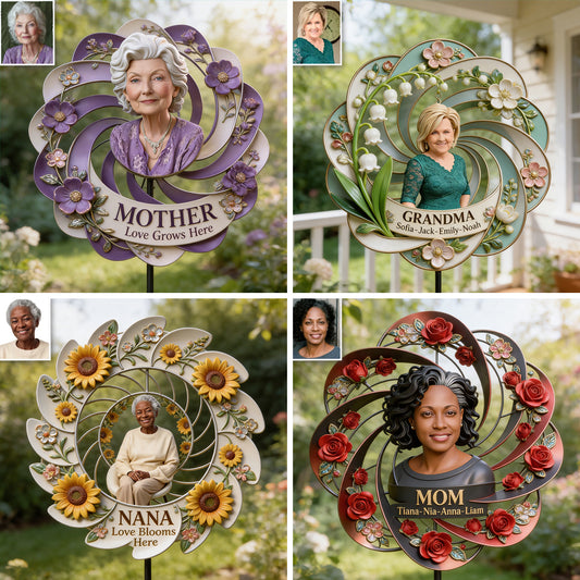 Nana Mother Garden - Plaque en métal personnalisée pour grand-mère