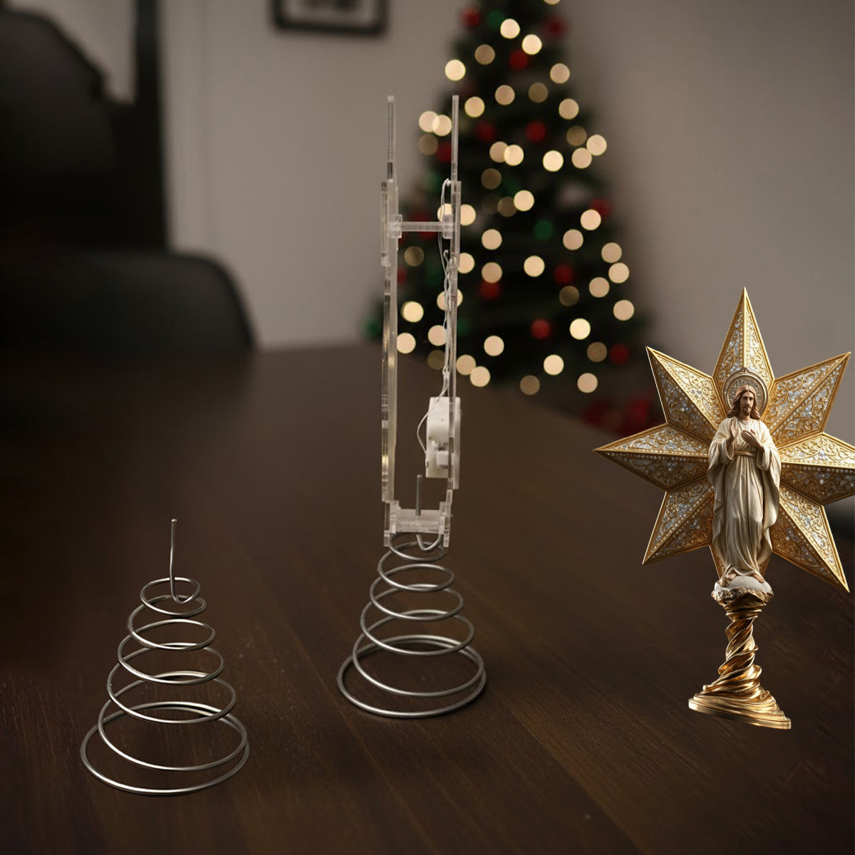 Étoile de Bethléem - Décoration de sapin lumineuse chrétienne personnalisée à LED