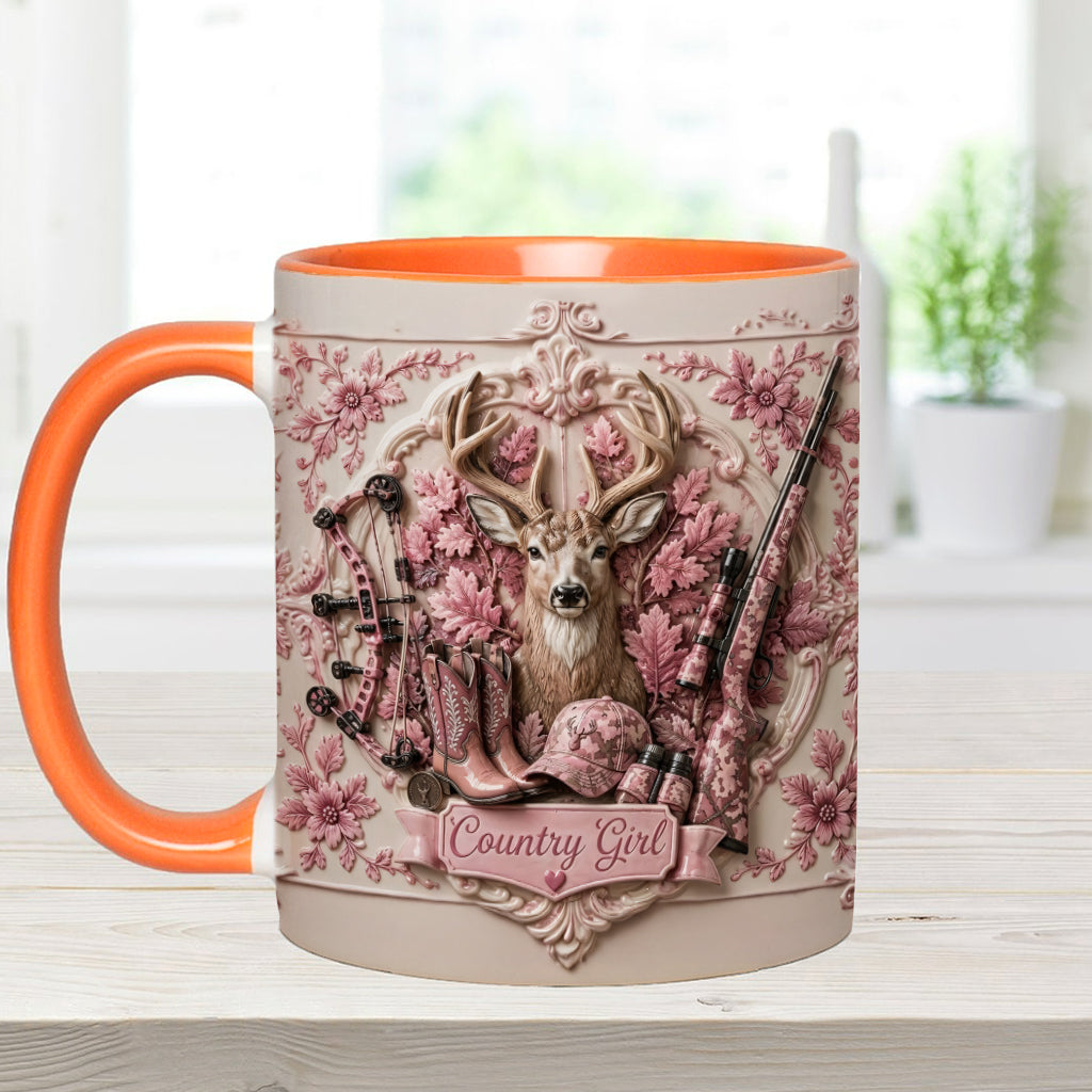 Country Girl - Personalized Hunting Accent Mug