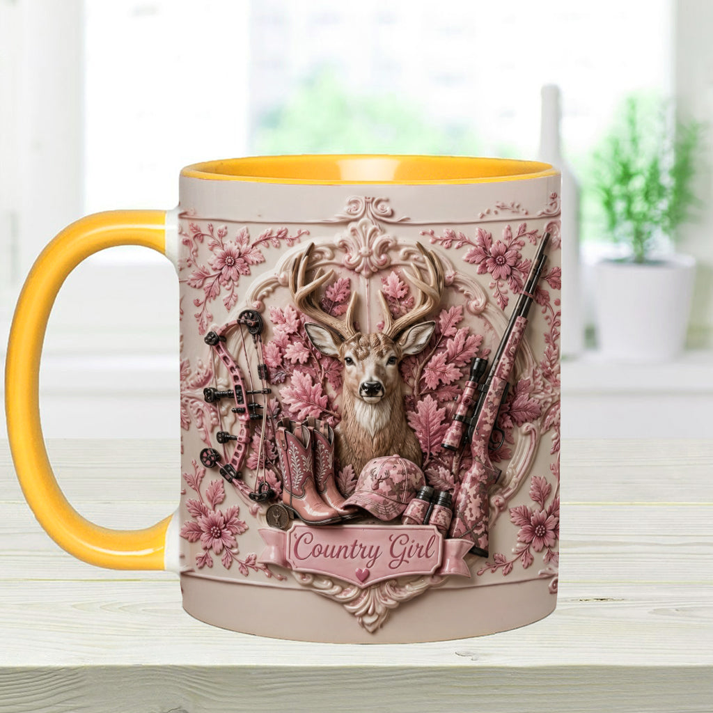 Country Girl - Personalized Hunting Accent Mug