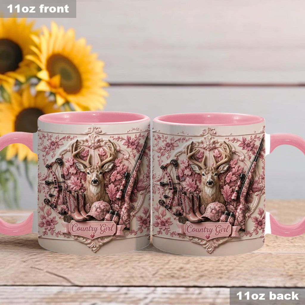 Country Girl - Personalized Hunting Accent Mug