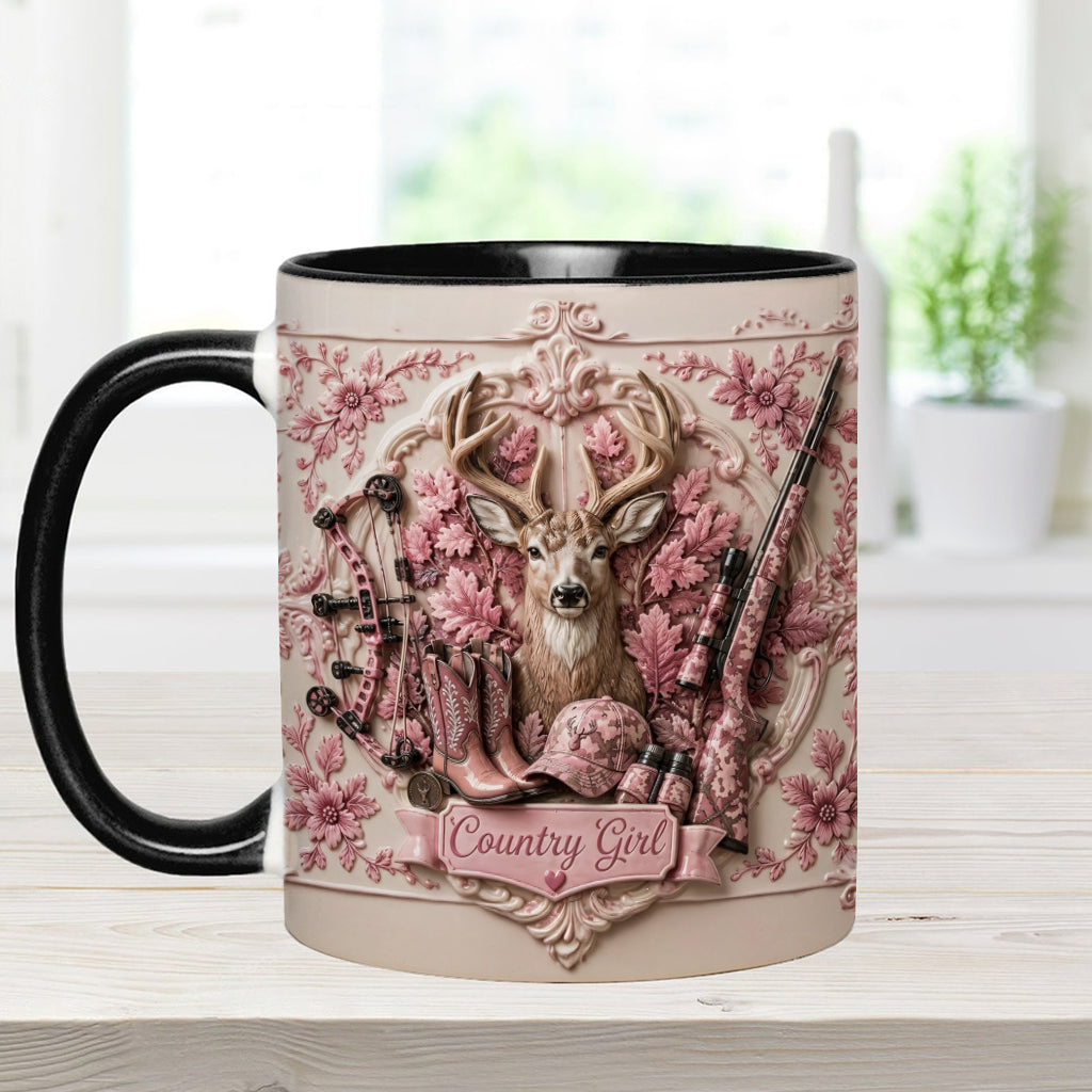 Country Girl - Personalized Hunting Accent Mug