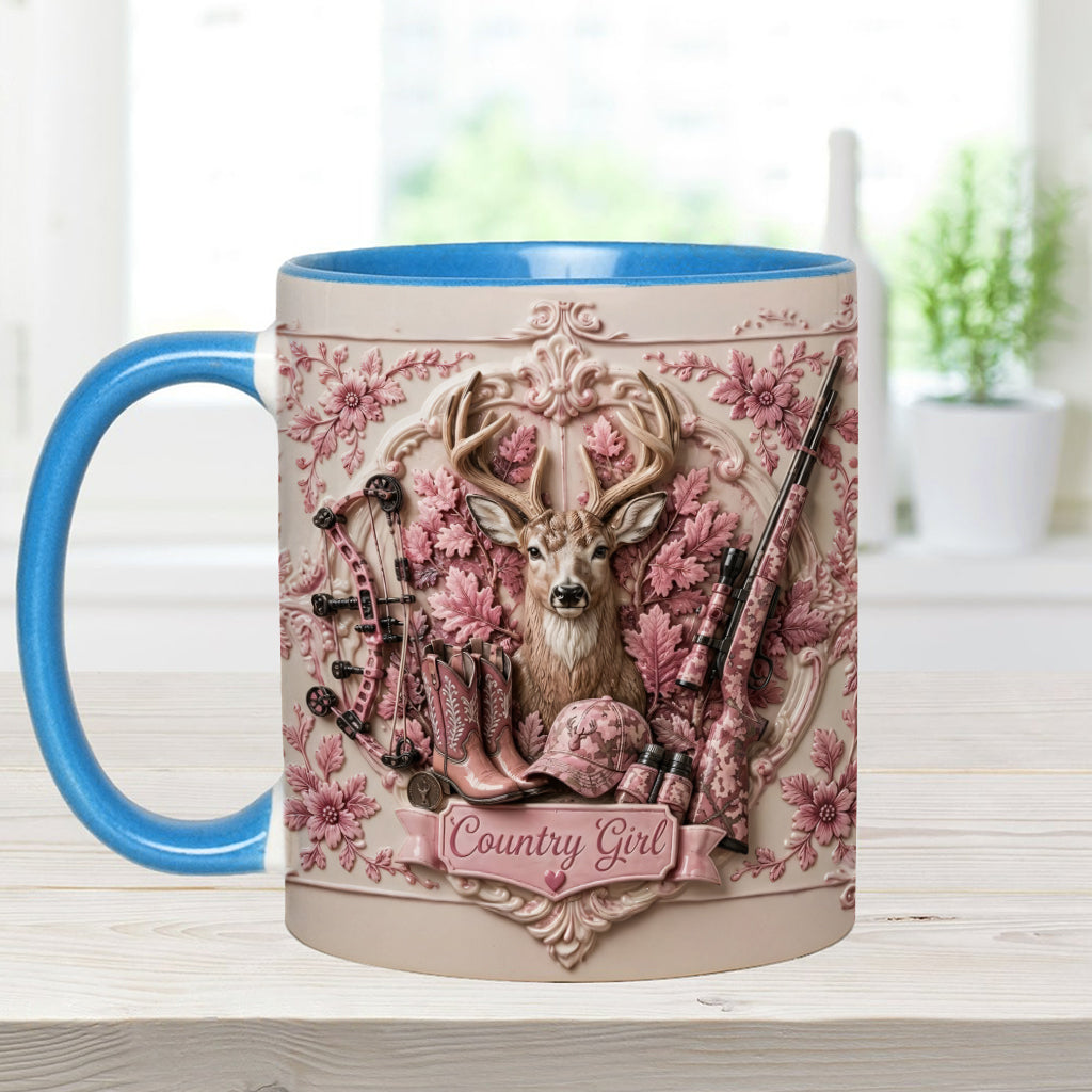 Country Girl - Personalized Hunting Accent Mug